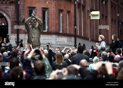 Fans Gather Around A Statue Of Nottingham Forest S Legendary Manager