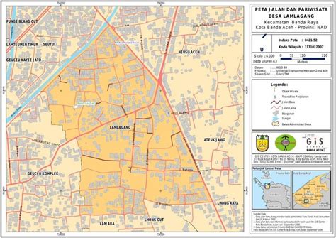 Peta Hasil Survey Jalan Dan Sarana Pariwisata Desa Lamlagang Katalog