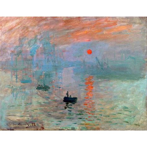 Impressão Nascer do Sol de Claude Monet 30 x 38 cm Tela Canvas Para