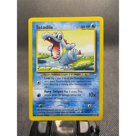 Totodile Neo Genesis Pokemon Tcg Antigo Vintage Shopee Brasil