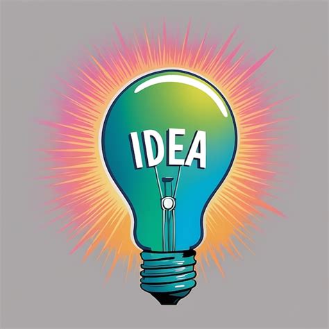 Dimensional Light Bulb Design With Vibrant Idea Premium Ai Generated