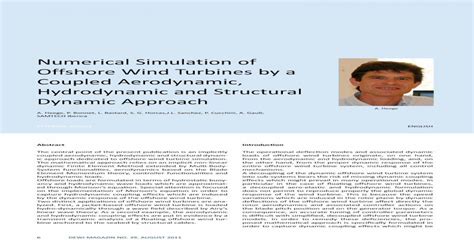 Download Pdf Numerical Simulation Of Offshore Wind Turbines By A