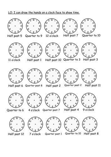 Time 15 Minute Intervals Teaching Resources