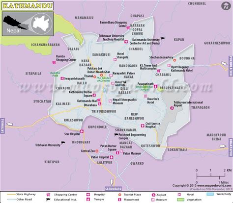 Kathmandu Map | Map of Kathmandu City, Nepal