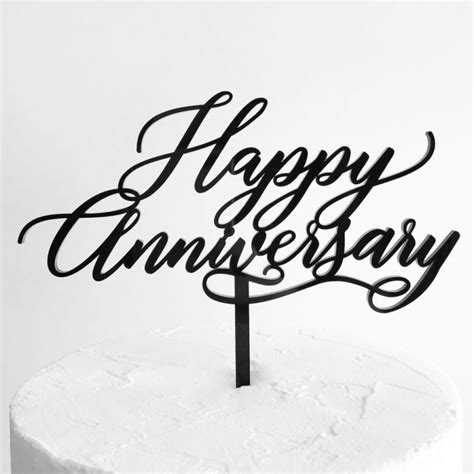 Happy Anniversary Acrylic Cake Topper Lollipop Cake Supplies