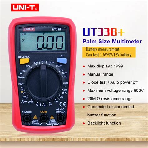 Uni T Ut33b Palm Size Digital Multimeter Dc Ac Voltmeter Dc Ammeter