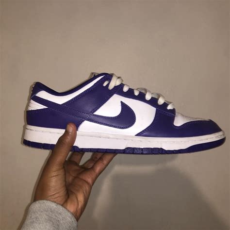 Nike Men's Purple and White Trainers | Depop