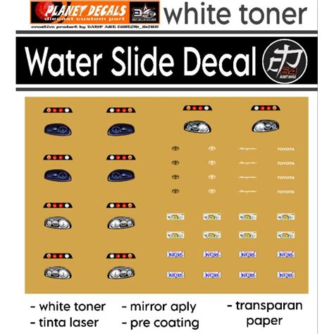 Jual Decal Hot Wheels Detailing Lampu Toyota Supra White Toner Shopee Indonesia