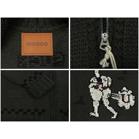 WEIRDO ウィアード シェットランド ウール カウチン セーター FUCK U GLAD HAND グラッドハンド WRD AW EARTH MARKET 通販