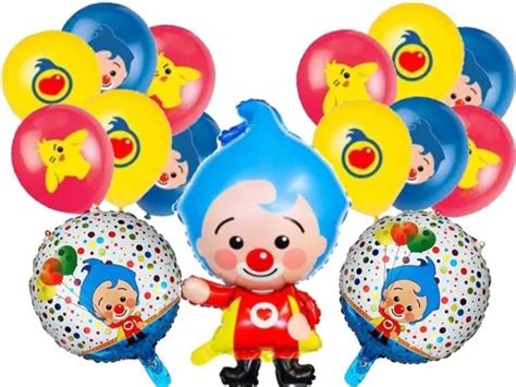 Pack 15 Globos 1 Metalizado Payaso Plim Plim 12 Látex Cuotas sin interés