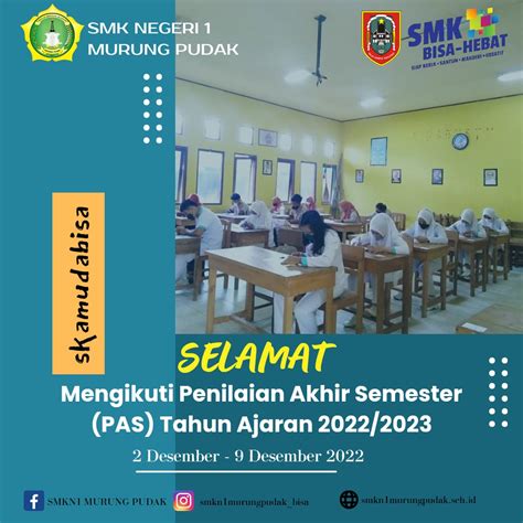 Penilaian Akhir Semester Pas Ganjil Tahun Pelajaran Smk