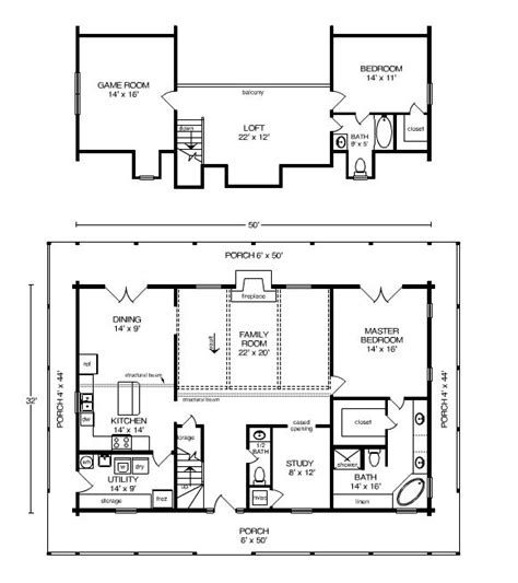 Austin Log Home Plan by Satterwhite Log Homes