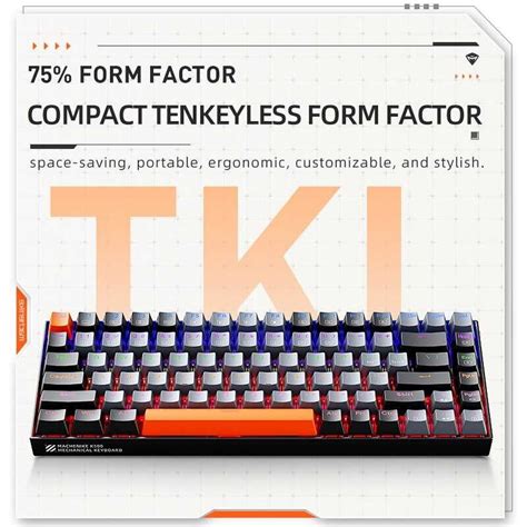 K500A B84 He Nical 75 TKL Hot Swappable Wired Gaming Keyboard 6