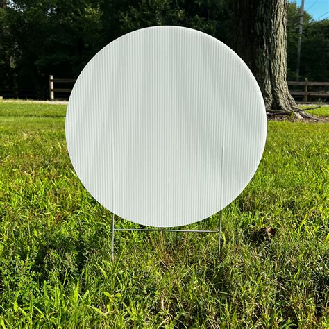 10-pack Corrugated Blank Yard Signs Circles 18 White H Stakes - Etsy