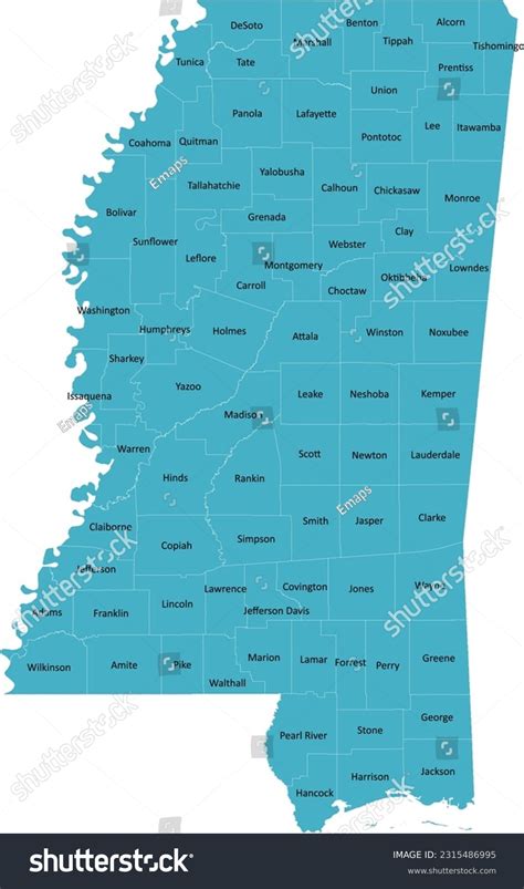 1,890 Mississippi Counties Stock Vectors and Vector Art | Shutterstock