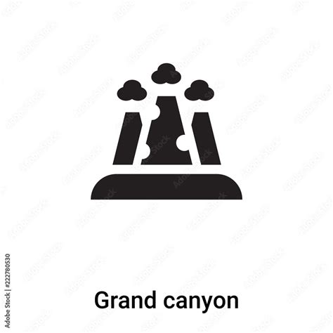 Grand canyon icon vector isolated on white background, logo concept of Grand canyon sign on ...