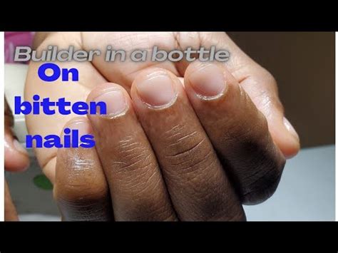 Nail Tutorial Builder In A Bottle Bitten Nails Youtube