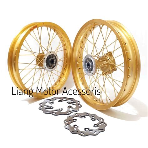 Jual Full Gold Sepaket Velg Supermoto Ring Tromol Set Jari