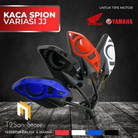 Promo KACA SPION MOTOR VARIASI JJ UNIVERSAL HONDA DAN YAMAHA Diskon 5