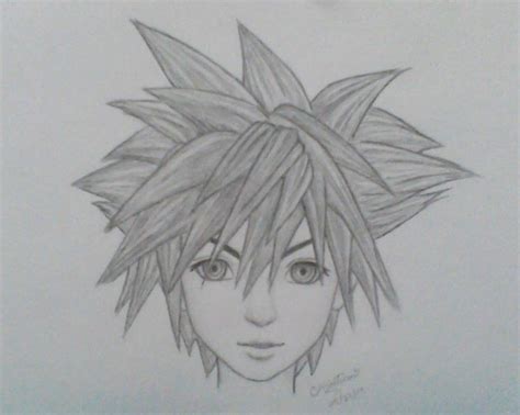 Sora From Kingdom Hearts Drawing Done Using Mark Crilleys How To Draw