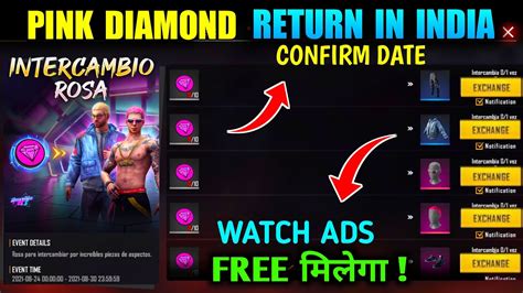 Free Fire Pink Diamond Return Th Anniversary Event In Free Fire