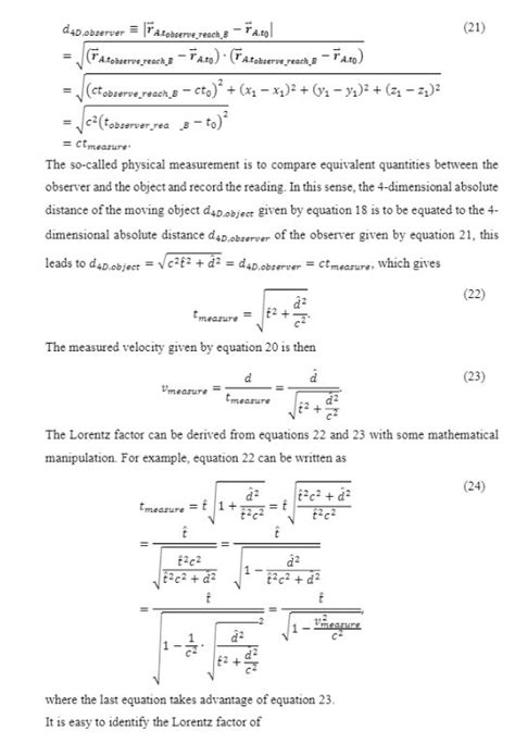 Derivation Of Lorentz Factor Notice That Equation Shows That The