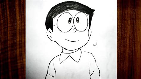 How To Draw Nobita From Doraemon Easy Nobita Drawing Step By Step Youtube