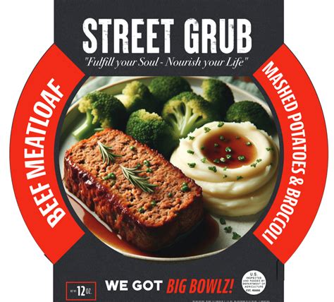 Street Grub Meatloaf Mashed And Broccoli Street Grub Foodz