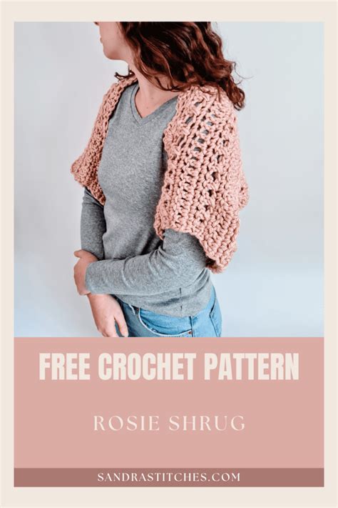 Free Crochet Shrug Pattern The Rosie Shrug Sandra Stitches