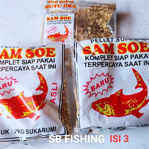 Jual Umpan Pancing Pelet Samsoe Isi 3 Umpan Mancing Ikan Media