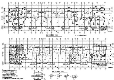 6层框架住宅带车库混凝土结构施工图cad 混凝土结构施工图 筑龙结构设计论坛