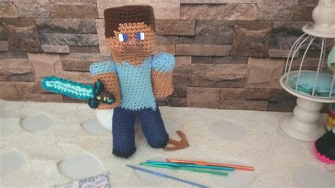 Minecraft Steve Amigurumi Crochet Uncinetto Sub Esp Youtube