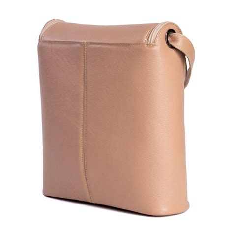 Bolsa Nude em Couro Alça Regulável Sapato Retrô Sapato Retro