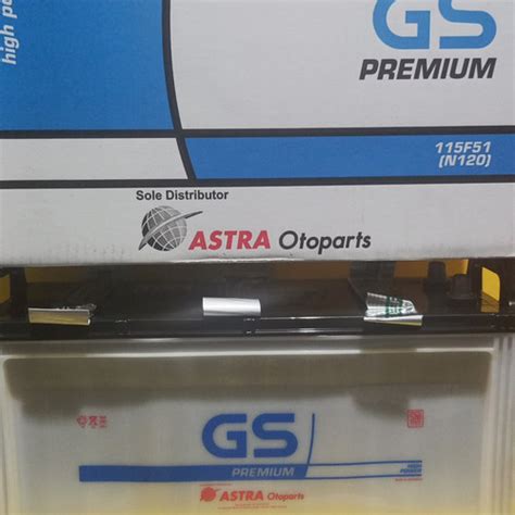 Jual Aki Mobil Battery GS Astra Type Premium N120 115F51 12v 120amp