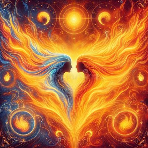 Twin Flame Couple Soulmates The Concept Of Magical Esoteric Tantric