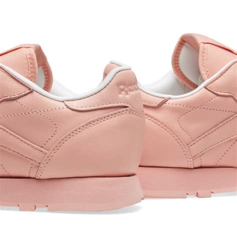 Reebok Womens Classic Leather Pastels Patina Pink And White End Us