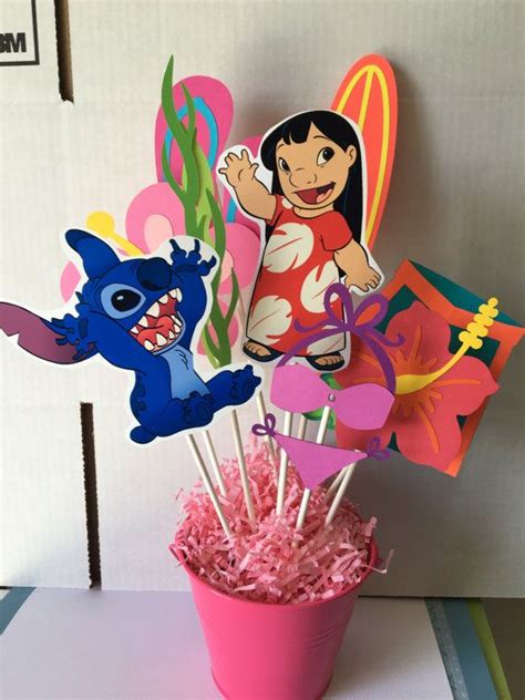 Lilo And Stitch Party Centerpiece On Etsy Listing At Listing 46616059