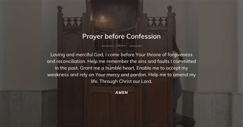 Prayer before Confession