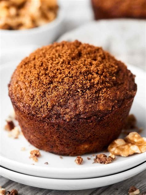 Brown Sugar Banana Nut Muffins Recipe W Sour Cream Pecans Walnut