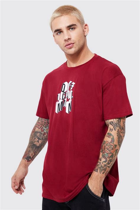 Oversized Official Man Graphic T Shirt Boohoo Uk