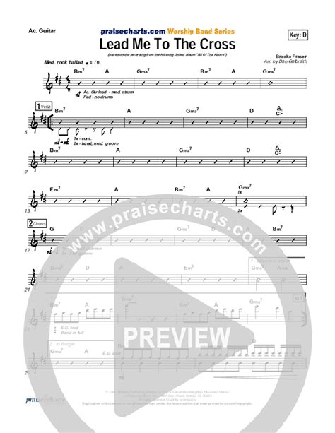 Lead Me To The Cross Acoustic Guitar Sheet Music PDF Hillsong UNITED