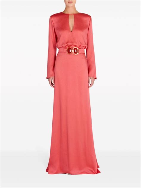 Silvia Tcherassi Ravenna Belted Maxi Dress Pink Farfetch