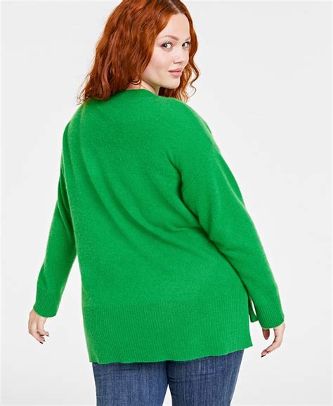 Charter Club Plus Size Crewneck Long Sleeve 100 Cashmere Sweater Created For Macys Macys