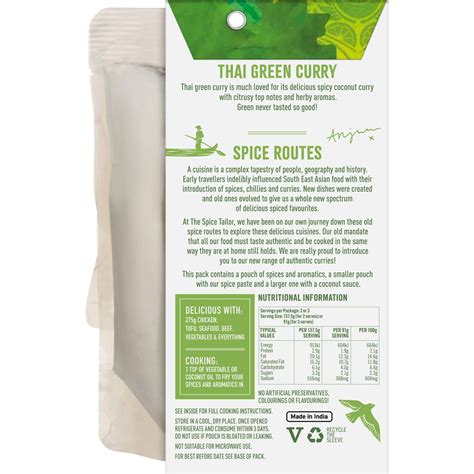 The Spice Tailor Thai Green Curry Kit G Woolworths