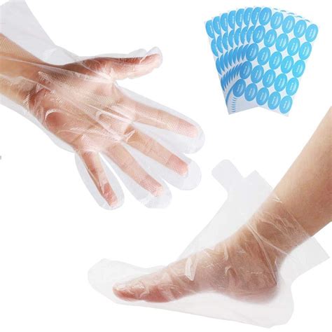 200 Counts Paraffin Wax Bath Liners For Hands And Feet Plastic Mitt