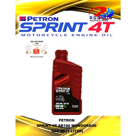 PETRON SPRINT 4T SR100 MOTORCYCLE OIL MONOGRADE SAE 40 1 Liter