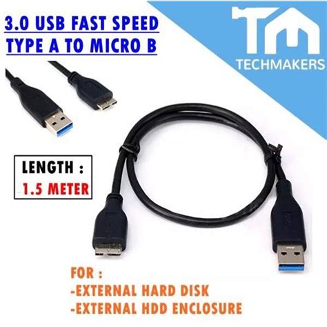 45cm Usb Micro B Cable Usb 3 0 For External Hard Disk Drive High Quality High Speed Data Hdd Ssd