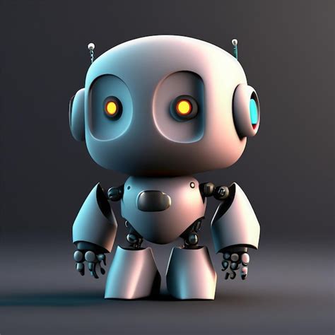 Premium Photo Cute Ai 3d Robot