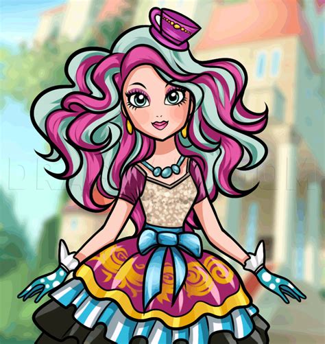How To Draw Madeline Hatter Ever After High Step By Step Drawing