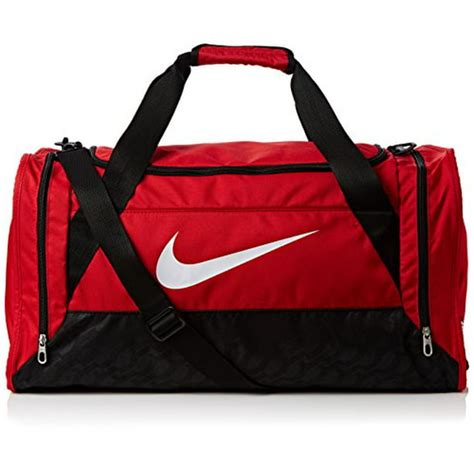 Nike Brasilia 6 Duffel Bag Gym Redblackwhite Medium